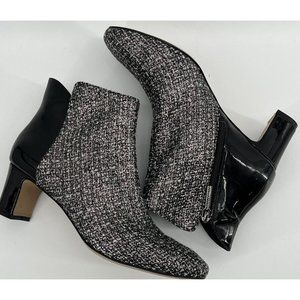 DONALD J PLINER Women Booties Black Grey 9 M‎ Jaxx Ankle Boots Sparkle Shimmer